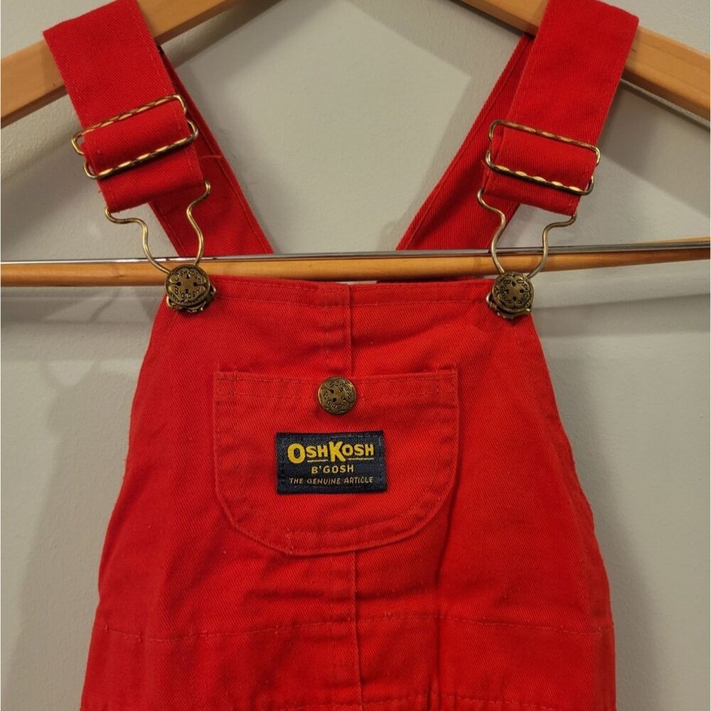 Vintage Red OshKosh Overalls - Picture 3 of 7